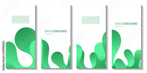 Modern background or elegant card design for birthday invite or wedding or menu with abstract green waves	