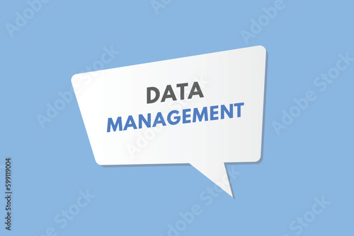 Data Management text Button. Data Management Sign Icon Label Sticker Web Buttons
