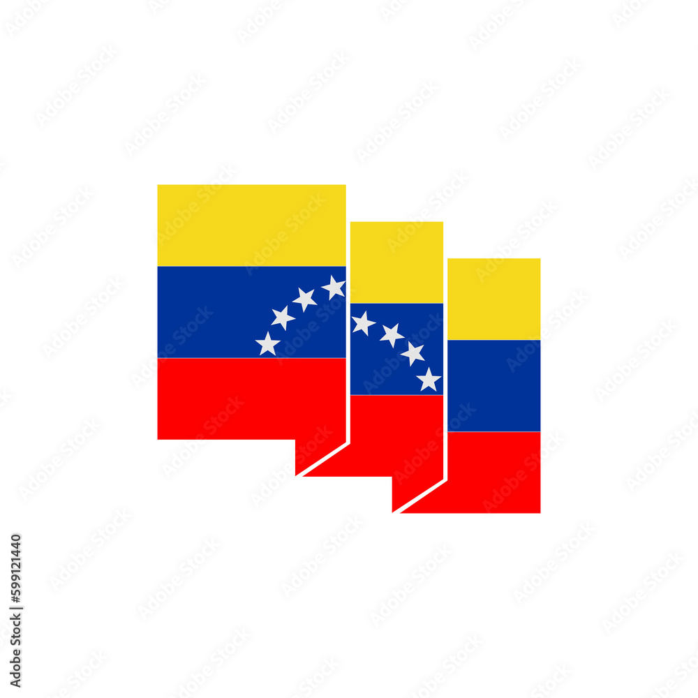 Venezuela flags icon set, Venezuela independence day icon set vector sign symbol