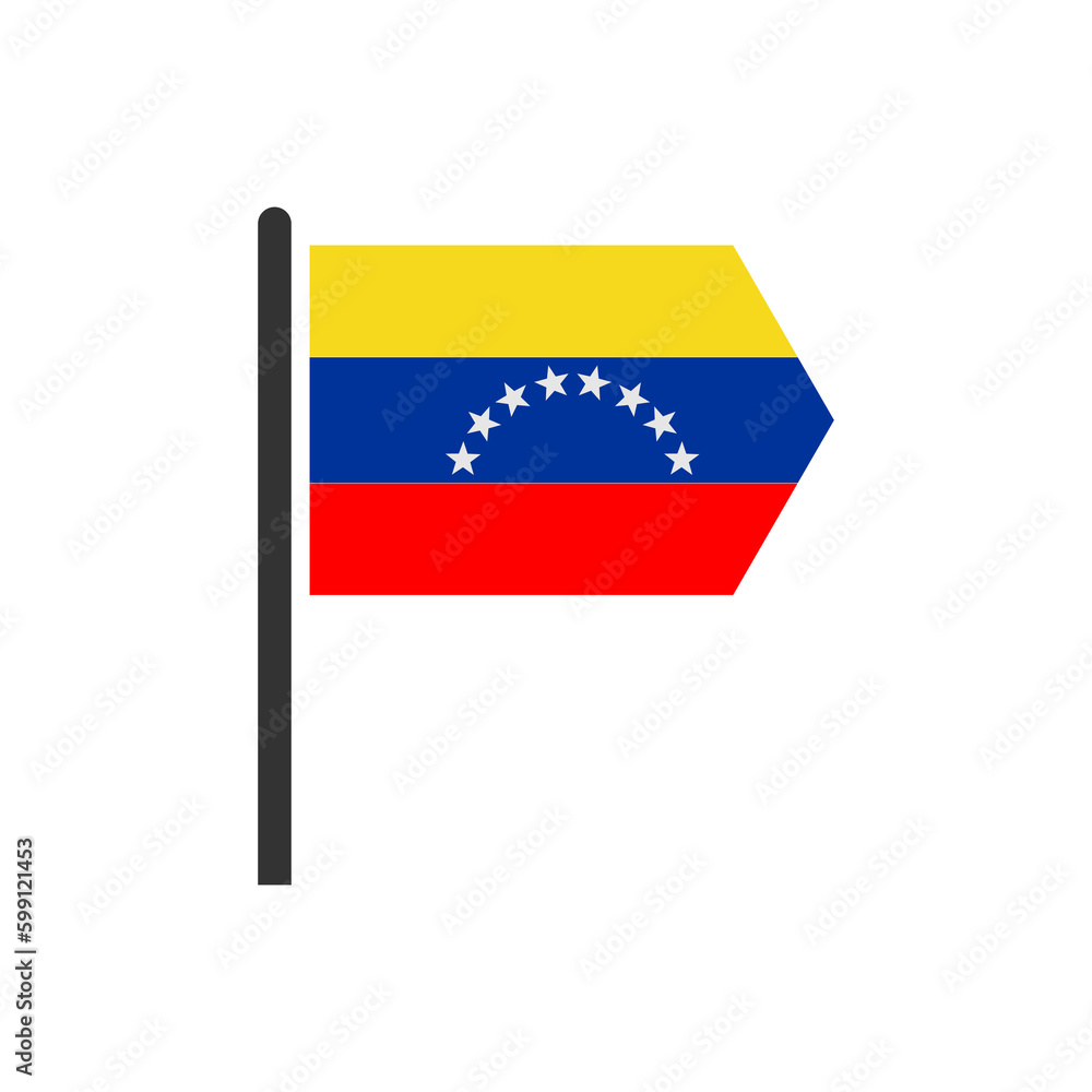 Naklejka premium Venezuela flags icon set, Venezuela independence day icon set vector sign symbol