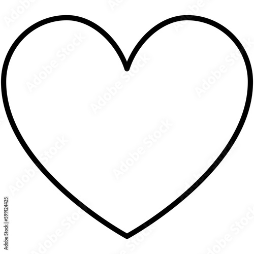 heart icon. romantic heart symbol. line icon vector stock