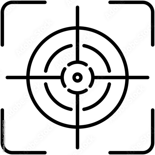 focus icon. accurate aim symbol. line icon vector stock
