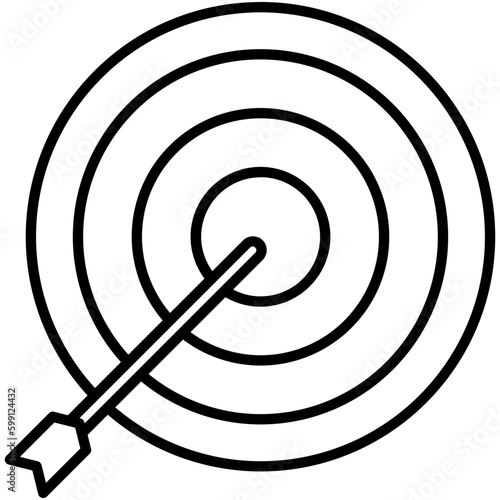 target icon. strategy focus symbol. line icon vector stock