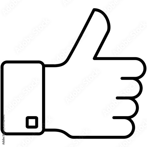 thumb up icon. like button symbol. line icon vector stock