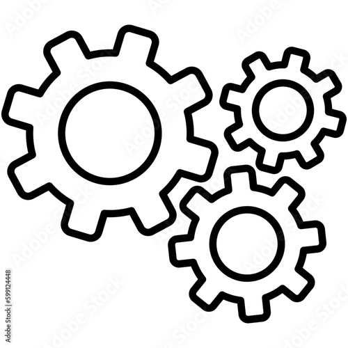 gear icon. cog search symbol. line icon vector stock