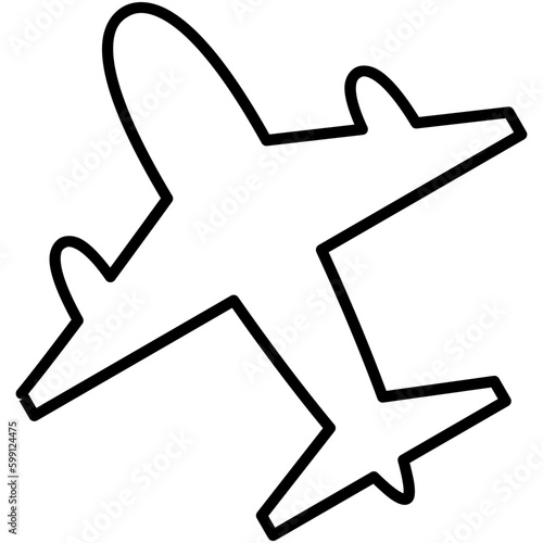 airplane icon. aeroplane symbol. line icon vector stock