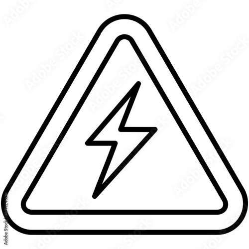 power outage icon. electricity system circle ban symbol. line icon vector stock