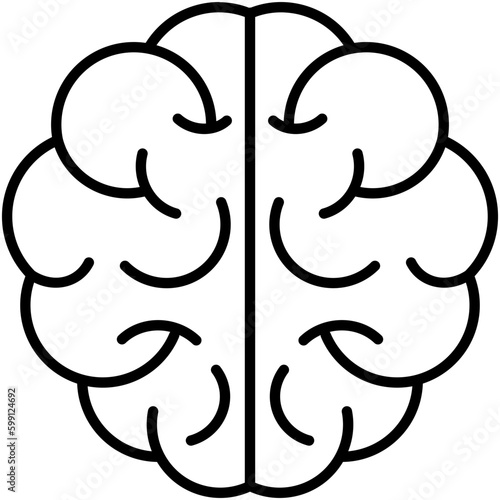 brain icon. neurology system symbol. line icon vector stock