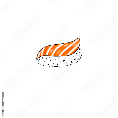 Fresh Japanese Salmon Sushi