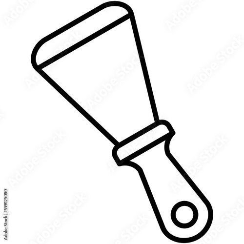 scraper icon. carpenter tool building symbol. line icon vector stock