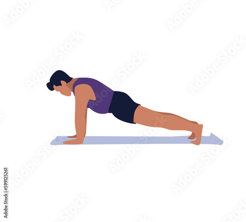 man doing yoga exercise