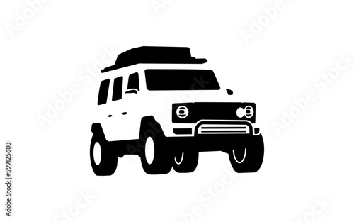 OFFROAD AUTOMOTIVE symbol with silhouette style for logo template, sign and brand.