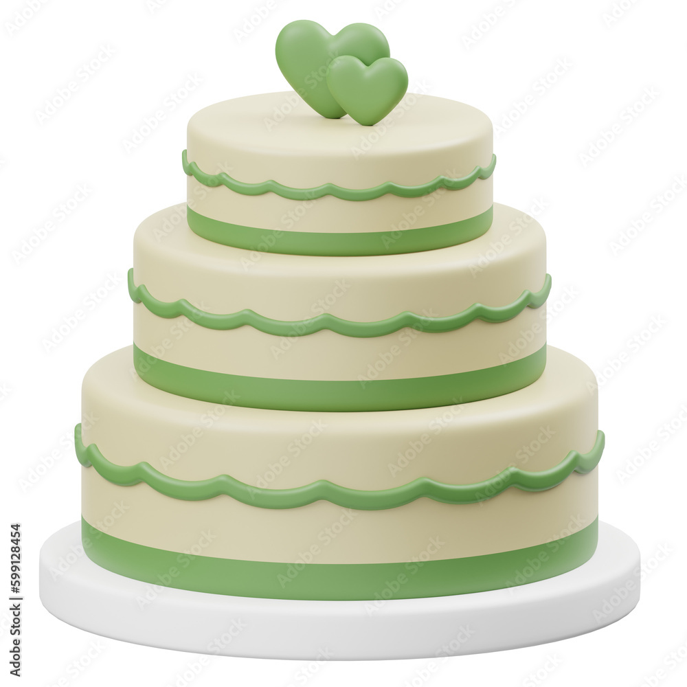 Wedding Cake 3D Icon Wedding Cake 3D Icon