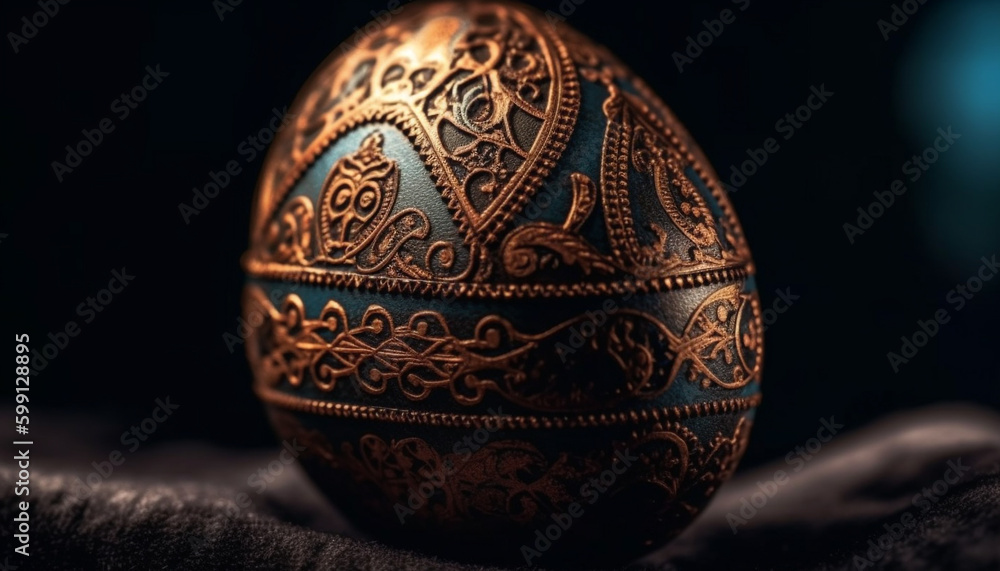 Ancient gold ornament, a souvenir of spirituality generated by AI Ancient gold ornament, a souvenir of spirituality generated by AI