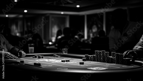 Playing casino games at night for fun generated by AI