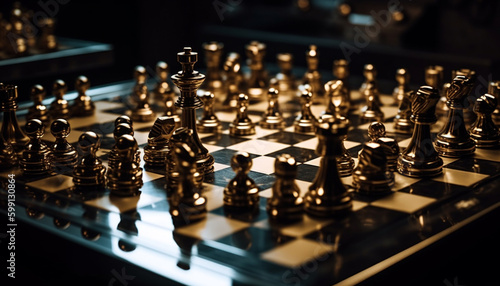 Leadership and strategy lead to chess success generated by AI