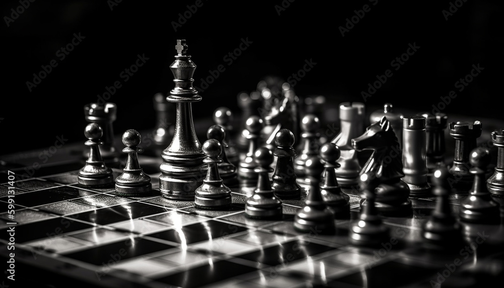 King strategy wins chess battle on battlefield generated by AI