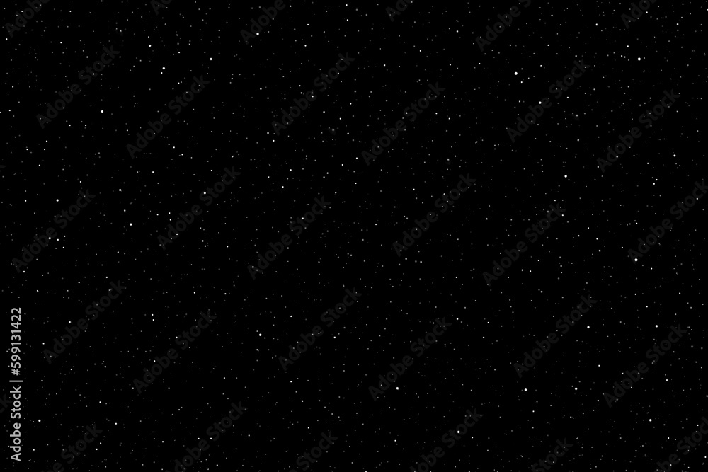 Starry night sky.  Stars in space.  Galaxy space background.  Glowing stars in the night. 
