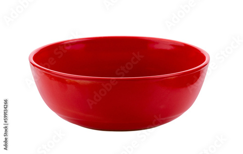 red ceramic bowl isolated on transparent png