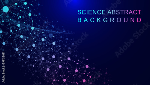 Scientific molecule structure concept for medicine, chemistry, science and technology background.