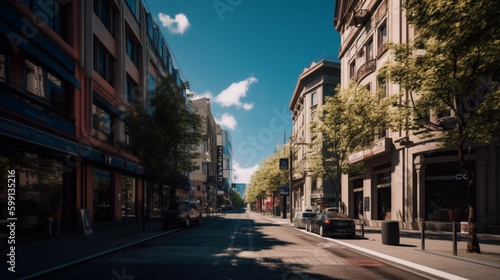 outdoor or exterior Busy streets with Generative AI © toonsteb
