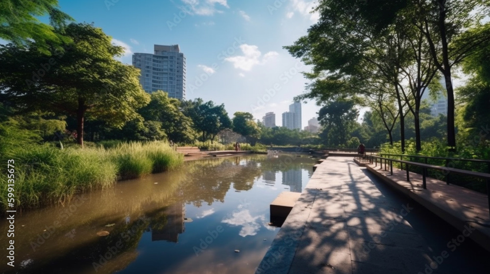 outdoor or exterior City parks with Generative AI