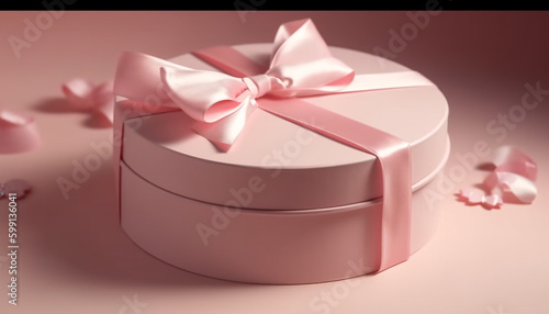 Love wrapped in a gift box package generated by AI