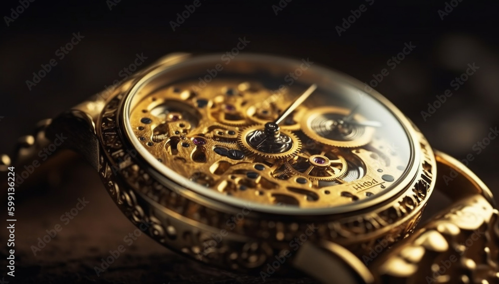 Antique pocket watch, restoring accuracy with elegance generated by AI