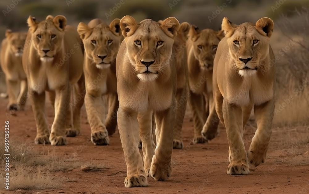 Obraz premium lion and lioness