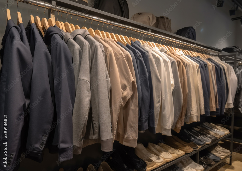 indoor or interior clothing store with Generative AI indoor or interior clothing store with Generative AI