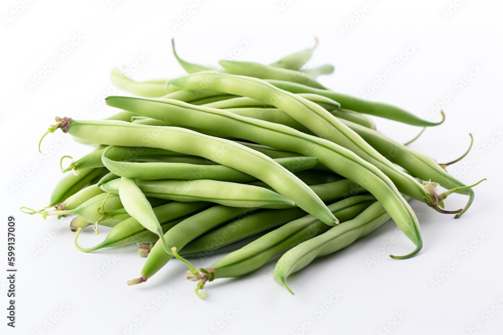 green beans isolated on white background green beans isolated on white background