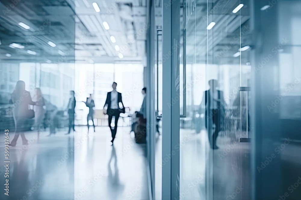 Office Space Fast Paced Office Interior Background Generative AI Office Space Fast Paced Office Interior Background Generative AI