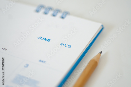 White calendar May 2023 in planning concept. © toeytoey