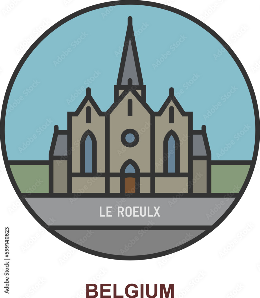 Obraz premium Le Roeulx. Cities and towns in Belgium