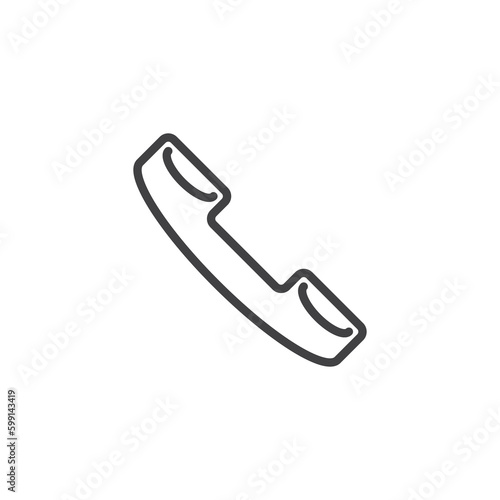 Phone call line icon