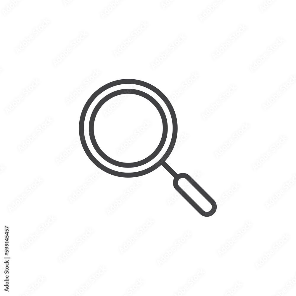 Magnifying glass line icon Magnifying glass line icon