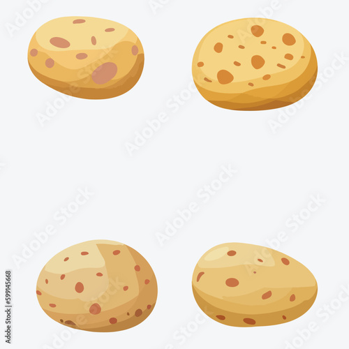 set of potatoes vector
