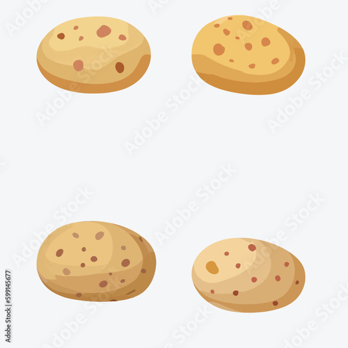 set of potatoes vector