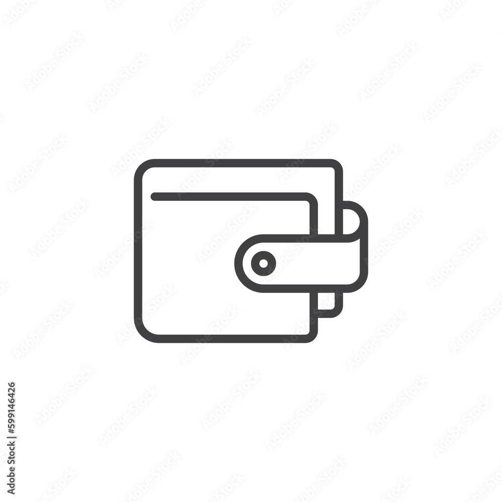 Money wallet line icon Money wallet line icon