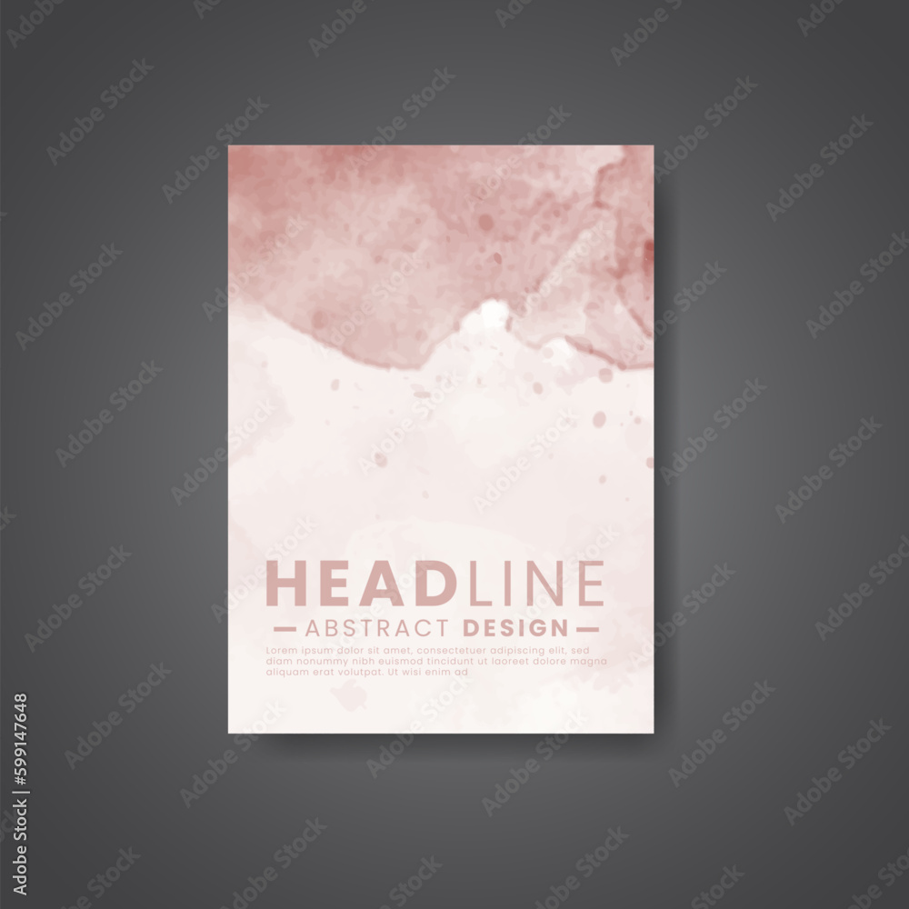 Cover template with watercolor background. Design for your cover, date, postcard, banner, logo.