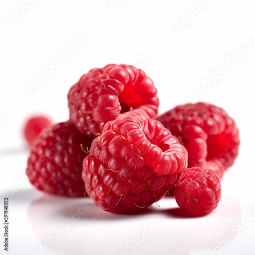 A bunch of raspberries