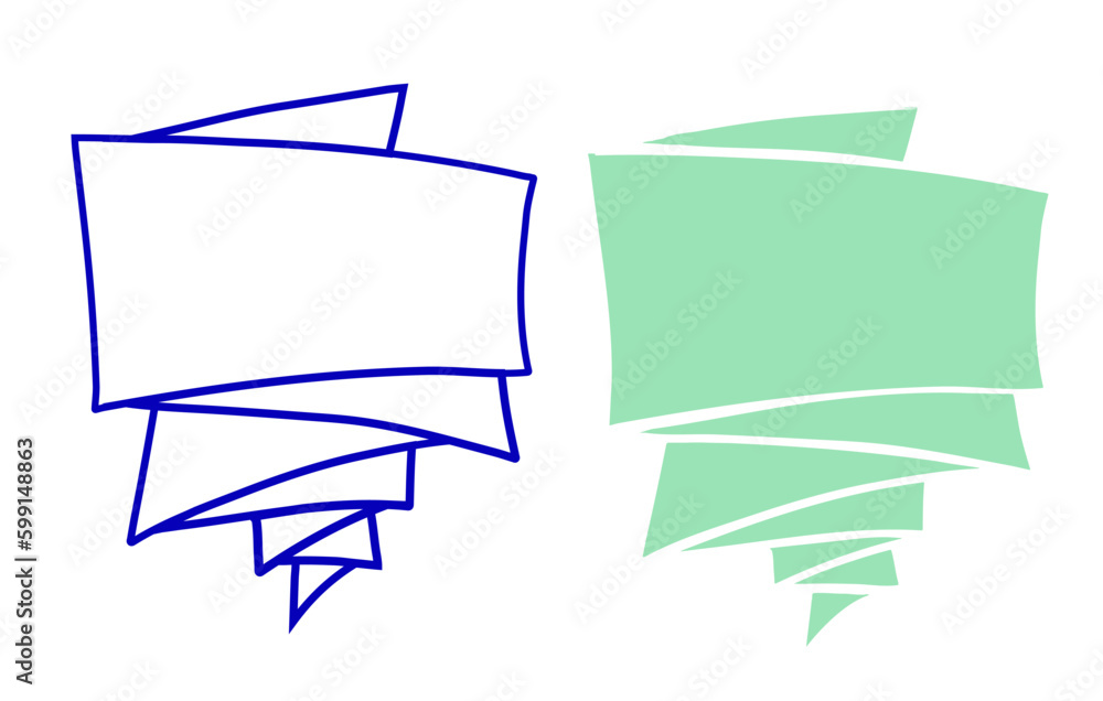 set of speech ribbon vector for card decoration illustration set of speech ribbon vector for card decoration illustration