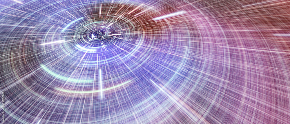 Fototapeta premium Abstract flight in space hyper jump illustration 