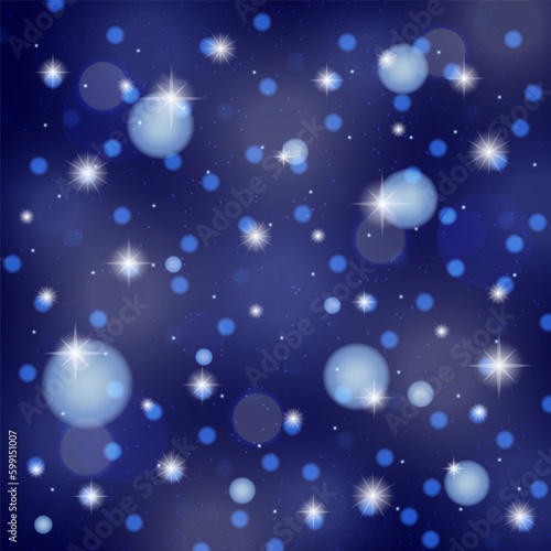 Dark Blue Abstract Bokeh Background © abworks