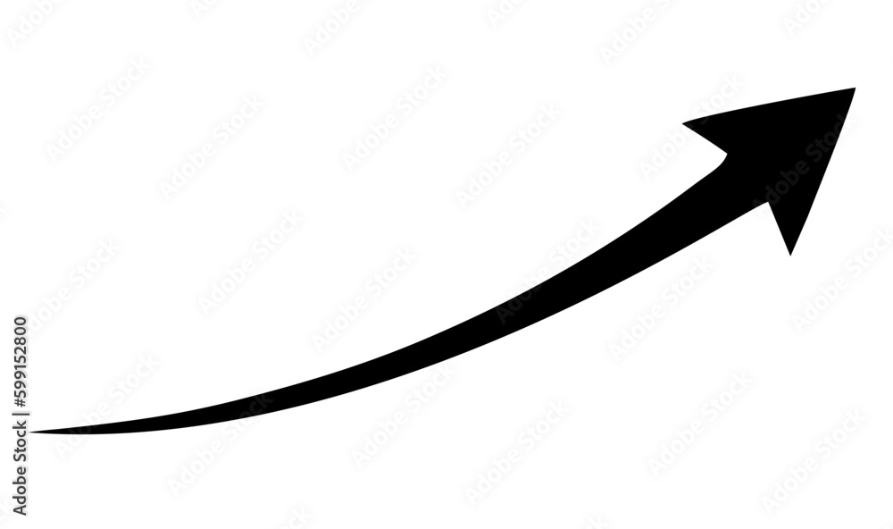Black arrow png icon isolated on transparent background. flat
