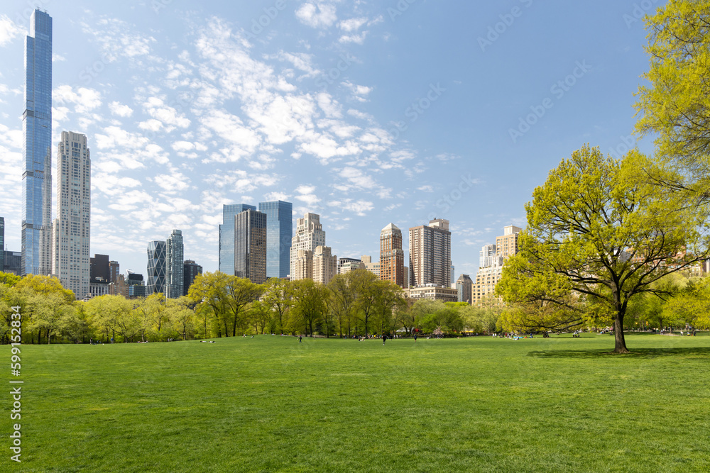 Manhattan skyscrapers and Central Park