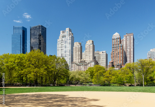 Manhattan skyscrapers and Central Park