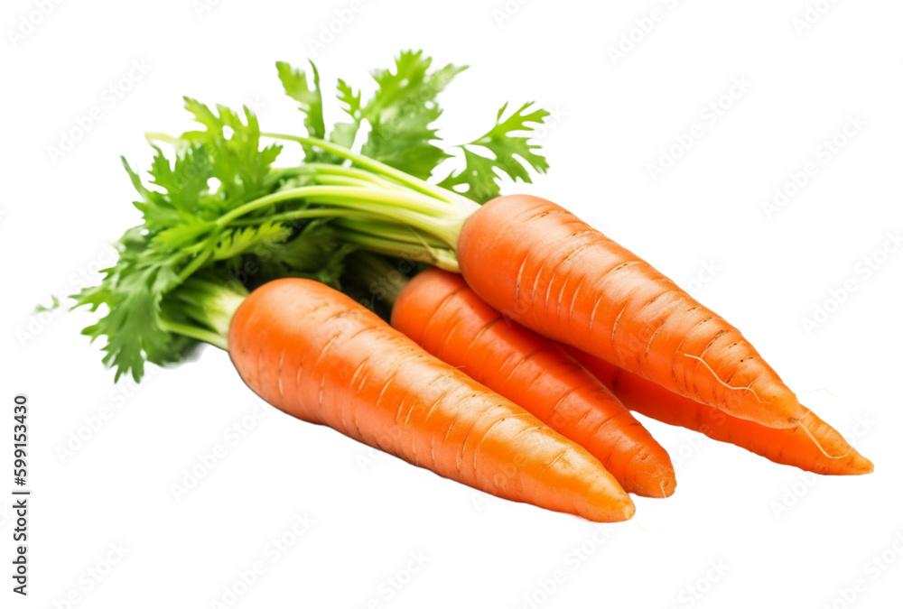 Fresh carrots isolated on transparent background. PNG Fresh carrots isolated on transparent background. PNG