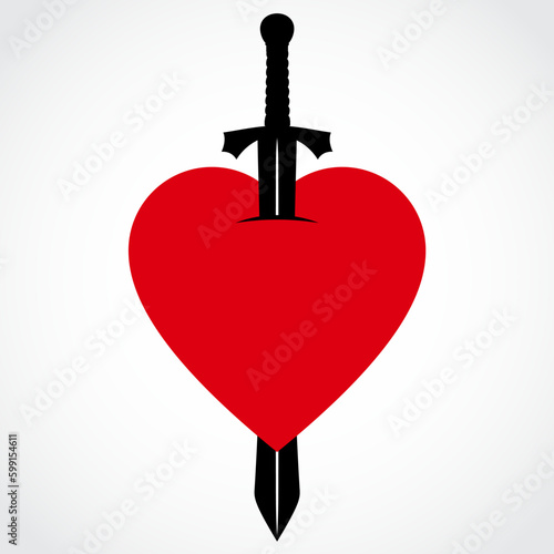heart with sword 