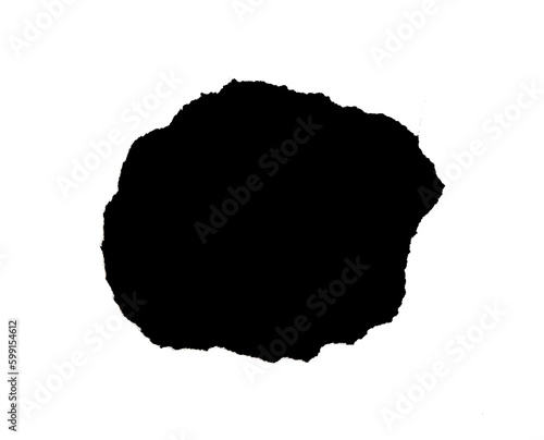 black hole in paper on transparent background png file